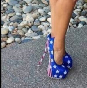 Absolutely Stunning 4th of July Stilettos Size 7.5
